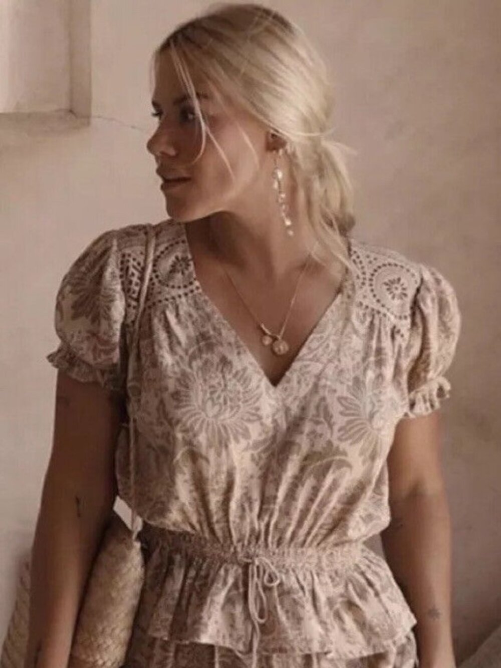 Spell & the Gypsy - Lioness Cap Sleeve Blouse (size Small)